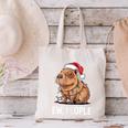 Ew People Capybara Christmas Lights Introvert Humor Canvas Tote Bag