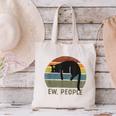 Ew People Cat Lazy Introvert Anti Social Canvas Tote Bag
