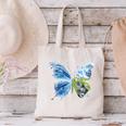 Frutiger Aero Aesthetic Butterfly Computer Fishes Scenery Canvas Tote Bag
