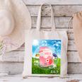 Frutiger Aero Aesthetic Tech Kawaii Strawberry Milk Fishes Canvas Tote Bag