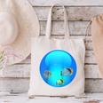 Frutiger Aero Aesthetic Tech Orb Fishes Raglan Baseball Tee Canvas Tote Bag