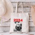 Fun Trendy UFO Sloth Graduation Class Of 2024 Senior Canvas Tote Bag