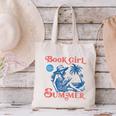Girl Reading Book Summer Beach Vacation For Book Lover Canvas Tote Bag