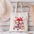 Girly Coquette Gingerbread Books And Hot Cocoa Cozy Season Canvas Tote Bag