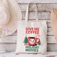 Give Me Coffee And Holiday Movies Introvert Christmas Canvas Tote Bag