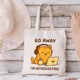 Go Away I'm Introverting Cozy Cat With Laptop And Coffee Canvas Tote Bag Go Away I'm Introverting Cozy Cat With Laptop And Coffee Canvas Tote Bag