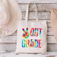 Graduation Peace Sign Out Eighth Grade Tie Dye Hippie Canvas Tote Bag