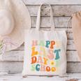Happy Last Day Of School Groovy Teacher Student Graduation Canvas Tote Bag