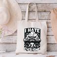 I Hate Everyone Introvert Anti-Social Dark Humor Canvas Tote Bag