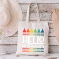 Hello Kindergarten First Day Back To School Graduation Canvas Tote Bag