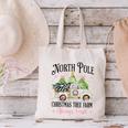 Holiday Scene Nostalgia North Pole Tree Farm Merry Christmas Canvas Tote Bag