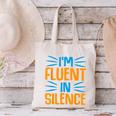 I'm Fluent In Silence I Introvert Canvas Tote Bag I'm Fluent In Silence I Introvert Canvas Tote Bag
