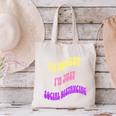 I'm Just Social Distancing Introvert Funny Canvas Tote Bag I'm Just Social Distancing Introvert Funny Canvas Tote Bag
