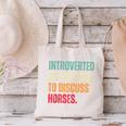 Introvert Cute Horse Lover Horse Riding Equestrian Canvas Tote Bag