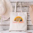 Introvert Me Happy Retro Sunset Capybara Tee Canvas Tote Bag