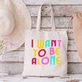 Introvert I Want To Be Alone Retro Wavy Canvas Tote Bag Introvert I Want To Be Alone Retro Wavy Canvas Tote Bag