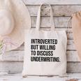 Introverted Underwriter Underwriting Introvert Canvas Tote Bag Introverted Underwriter Underwriting Introvert Canvas Tote Bag
