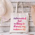Introverted Willing To Discuss Cashmere Lop Introvert Canvas Tote Bag Introverted Willing To Discuss Cashmere Lop Introvert Canvas Tote Bag