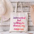 Introverted Willing To Discuss Caspian Introvert Canvas Tote Bag Introverted Willing To Discuss Caspian Introvert Canvas Tote Bag