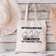 Introverted But Willing To Discuss Cats Introvert Shy Canvas Tote Bag