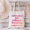 Introverted Willing To Discuss Cesky Terrier Introvert Canvas Tote Bag Introverted Willing To Discuss Cesky Terrier Introvert Canvas Tote Bag
