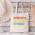 Introverted But Willing To Discuss Fishing Hobby Canvas Tote Bag Introverted But Willing To Discuss Fishing Hobby Canvas Tote Bag