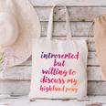 Introverted Willing To Discuss Highland Pony Introvert Canvas Tote Bag