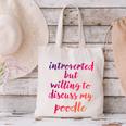 Introverted Willing To Discuss Poodle Introvert Canvas Tote Bag Introverted Willing To Discuss Poodle Introvert Canvas Tote Bag