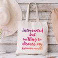 Introverted Willing To Discuss Pyrenean Mastiff Introvert Canvas Tote Bag Introverted Willing To Discuss Pyrenean Mastiff Introvert Canvas Tote Bag