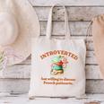 Introvert's Passion For French Patisserie Macarons Canvas Tote Bag Introvert's Passion For French Patisserie Macarons Canvas Tote Bag