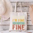 It's Fine I'm Fine Everything Is Fine Meme Introvert Sarcasm Canvas Tote Bag It's Fine I'm Fine Everything Is Fine Meme Introvert Sarcasm Canvas Tote Bag