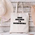 I Make Jokes When Im Uncomfortable Sarcastic Introvert Raglan Baseball Tee Canvas Tote Bag I Make Jokes When Im Uncomfortable Sarcastic Introvert Raglan Baseball Tee Canvas Tote Bag