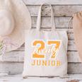 Junior Class 2027 Graduation Back To School Orange Letters Premium Tri-Blend Canvas Tote Bag