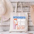 We Just Text Introvert For Quiet People Raglan Baseball Tee Canvas Tote Bag We Just Text Introvert For Quiet People Raglan Baseball Tee Canvas Tote Bag