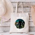Just Me And My Yeti Retro Sunset Mountain Hiking Introvert Canvas Tote Bag