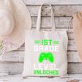 Kids 1st Grade Level Unlocked Back To School Gamer Graduation Canvas Tote Bag