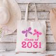 Kids Class Of 2031 Kindergarten Girls Graduation T-Shirt Canvas Tote Bag