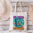 Be Kind Rewind 90s VHS Nostalgia Retro Canvas Tote Bag