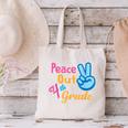 Last Day Of School Peace Out Grade 4 Graduation Kids Canvas Tote Bag