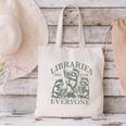 Libraries Are For Everyone Racoon Read Banned Book Librarian Canvas Tote Bag