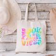 Library Book Fair Vibe Tie Dye School Reading Nostalgic Canvas Tote Bag