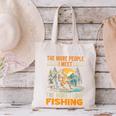 I Love Fishing Bigfoot Fisherman Introvert Sarcastic Canvas Tote Bag