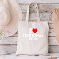 I Love Heart Fictional Men Simple Cute Books Reading Canvas Tote Bag