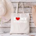 I Love My Introvert I Heart My Introvert Canvas Tote Bag I Love My Introvert I Heart My Introvert Canvas Tote Bag
