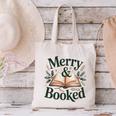 Merry And Booked Holiday Reading Winter Book Lover Premium Tri-Blend Canvas Tote Bag Merry And Booked Holiday Reading Winter Book Lover Premium Tri-Blend Canvas Tote Bag