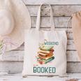 'My Weekend Is All Booked' Reading Book Introvert Librarian Canvas Tote Bag