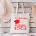 Nurse Survived Nursing School Graduation Canvas Tote Bag