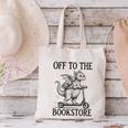 Off To The Bookstore Reading Bookworm Canvas Tote Bag
