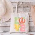 Peace Sign Love Groovy Vibes Costume Nostalgia 1980s Fashion Canvas Tote Bag