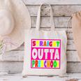 Pink STRAIGHT OUTTA Preschool PRE-K Graduation Canvas Tote Bag